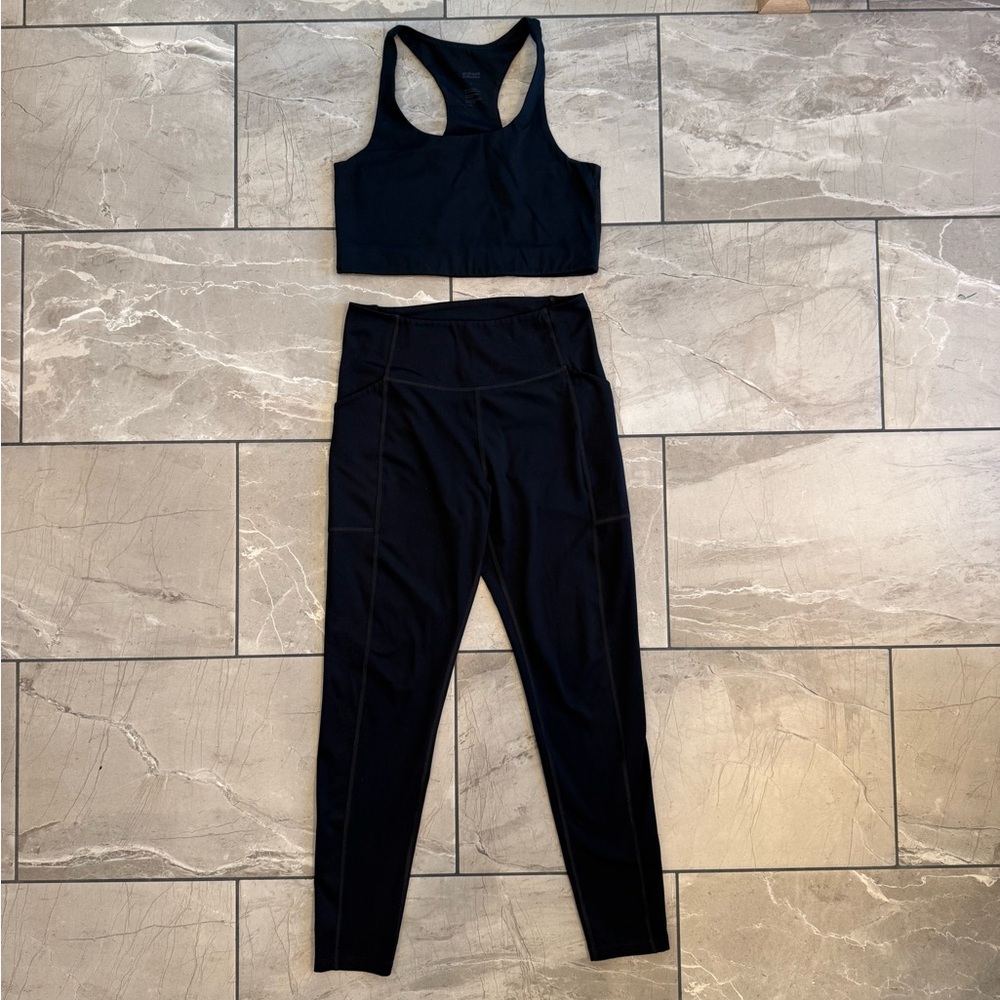 Girlfriend Collective Black Activewear Set